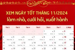 Danh sách ngày tốt tháng 11 năm 2024 để làm nhà, cưới hỏi, xuất hành