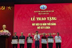 Sơn Tây: Trao tặng, truy tặng Huy hiệu Đảng