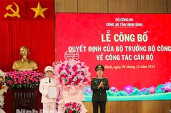 Công bố Quyết định bổ nhiệm Giám đốc Công an tỉnh Ninh Bình