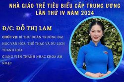 Thanh Hóa có 1 giảng viên được vinh danh 'Nhà giáo trẻ tiêu biểu' cấp Trung ương