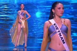 Kỳ Duyên căng thẳng khi trình diễn bikini tại bán kết Miss Universe 2024