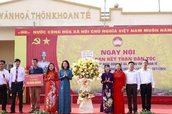 Liên khu dân cư xã Đa Tốn (huyện Gia Lâm) tưng bừng Ngày hội Đại đoàn kết toàn dân tộc