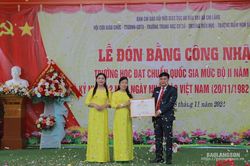 Trường Tiểu học xã Chi Lăng đón Bằng công nhận trường chuẩn quốc gia mức độ II năm 2024