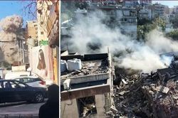 Khung cảnh tan hoang ở Beirut sau cuộc không kích của Israel