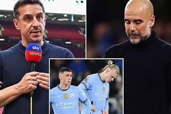 Gary Neville: 'Man City bị áp đảo ở mọi vị trí, đang ở giai đoạn thoái trào'