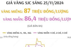Giá vàng hôm nay 25/11 có tiếp tục được đà tăng