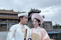 Hồ Tuấn Tài và bạn gái xinh đẹp chụp ảnh cưới tại Hoàng thành Huế