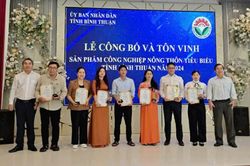 Bình Thuận: Công bố 30 sản phẩm công nghiệp nông thôn tiêu biểu cấp tỉnh năm 2024