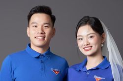 Hoa khôi bóng chuyền Thu Hoài tung bộ ảnh cưới cực chất, gây viral cõi mạng vì quá đặc biệt