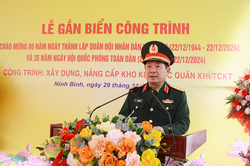 Tổng cục Kỹ thuật gắn biển công trình chào mừng 80 năm Ngày thành lập Quân đội nhân dân Việt Nam