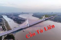 Toàn cảnh vị trí dự kiến xây dựng cầu Tứ Liên qua sông Hồng