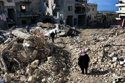 Đống đổ nát tại Lebanon sau cuộc không kích của Israel