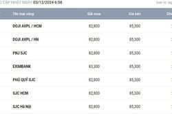 Giá vàng 3/12 chịu nhiều 'sức ép' từ đồng USD