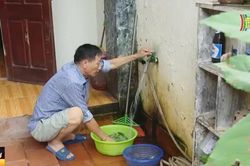 Nhiều địa phương ngoại thành đã có mạng lưới cấp nước sạch