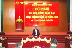 Đảng ủy Quân sự tỉnh Gia Lai ra nghị quyết lãnh đạo thực hiện nhiệm vụ năm 2025