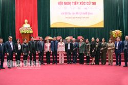 Đoàn ĐBQH tỉnh tiếp xúc cử tri huyện Nho Quan