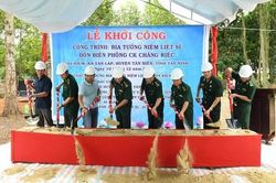 Khởi công xây dựng Bia tưởng niệm liệt sĩ Đồn Biên phòng cửa khẩu Chàng Riệc