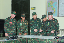 Bộ CHQS TP Hải Phòng: Hoàn thành diễn tập chỉ huy-cơ quan 1 bên, 2 cấp trên bản đồ và ngoài thực địa