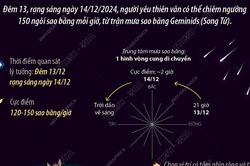 Geminids - 'ngôi vương' trong số các trận mưa sao băng năm 2024
