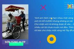 Sơn Tùng M-TP ngồi xích lô dạo hồ Tây