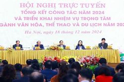 Thủ tướng Phạm Minh Chính chủ trì Hội nghị tổng kết năm 2024, triển khai nhiệm vụ ngành VH,TT&DL năm 2025