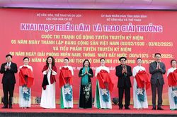 Khai mạc Triển lãm Tranh cổ động tuyên truyền kỷ niệm 95 năm Ngày thành lập Đảng Cộng sản Việt Nam