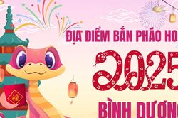 Địa điểm bắn pháo hoa Tết Dương lịch 2025 tại Bình Dương