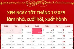 Danh sách ngày tốt tháng 1 năm 2025 để làm nhà, cưới hỏi, xuất hành
