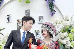 Ảnh cưới cô dâu Nùng xinh đẹp và chú rể Mông 'tổng tài' gây sốt mạng