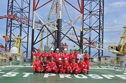 PV Drilling nhận bàn giao giàn khoan tự nâng đa năng 3 chân rời có dầm trượt