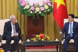 Chủ tịch nước Lương Cường tiếp Đặc phái viên của Tổng thống Palestine