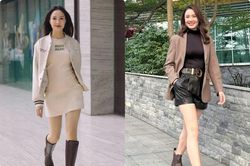 'Nữ thần màn ảnh' Hồng Diễm diện váy ngắn 'đốn tim' fan