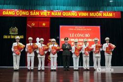 Công an tỉnh Quảng Ngãi điều động, bổ nhiệm 9 trưởng phòng, trưởng Công an huyện, thành phố