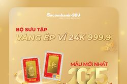 Sacombank - SBJ ra mắt bộ sưu tập vàng ép vỉ Thần Tài 2025