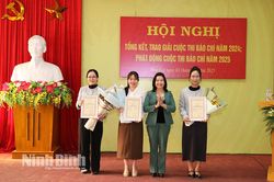 Tổng kết, trao giải Cuộc thi báo chí về công tác sắp xếp đơn vị hành chính cấp huyện, cấp xã và xây dựng 'Đô thị di sản thiên niên kỷ' tỉnh Ninh Bình năm 2024
