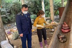 Kiểm tra cơ sở sản xuất bít tất giả mạo hàng loạt nhãn hiệu nổi tiếng