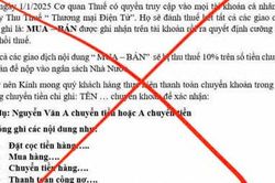 Thông tin giao dịch thương mại điện tử sẽ bị thu thuế 10% là giả mạo
