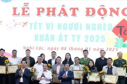 Nghệ An tiếp nhận hơn 93 tỷ đồng đăng ký ủng hộ 'Tết vì người nghèo – Xuân Ất Tỵ 2025'