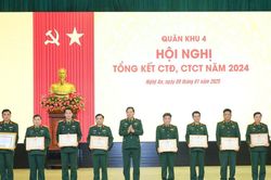 Cục Chính trị Quân khu 4 tổ chức Hội nghị tổng kết công tác Đảng, công tác chính trị năm 2024