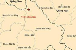 Liên tiếp 5 trận động đất xảy ra tại Kon Tum