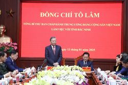 Tổng Bí thư Tô Lâm: Bắc Ninh cần tiếp tục chăm lo công tác xây dựng Đảng