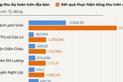 Chi tiết thu ngân sách của các huyện, thành, thị tại Nghệ An năm 2024