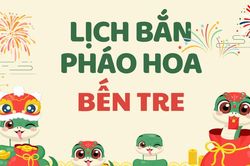 Địa điểm bắn pháo hoa Tết Âm lịch 2025 tại Bến Tre