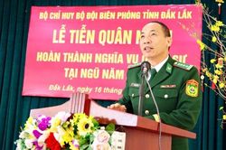 Bộ đội Biên phòng tỉnh Đắk Lắk tổ chức lễ tiễn quân nhân hoàn thành nghĩa vụ quân sự trở về địa phương