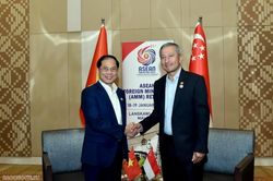 Phó Thủ tướng, Bộ trưởng Ngoại giao Bùi Thanh Sơn tiếp Bộ trưởng Ngoại giao Singapore Vivian Balakrishnan