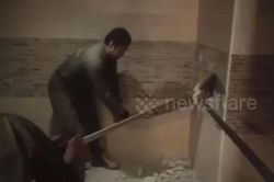 Trăn khổng lồ dài hơn 6m xuất hiện dưới hầm bể bơi khiến nhiều cư dân hoảng sợ