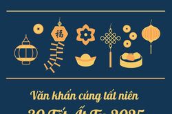 Văn khấn cúng tất niên 30 Tết Ất Tỵ 2025 đúng phong tục, truyền thống Việt Nam