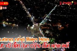 Đường phố Biên Hòa rực rỡ đèn hoa chào đón năm mới