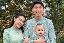 Văn Hậu, Quang Hải khoe quý tử ngày Tết