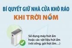 Những bí quyết giữ nhà cửa khô ráo trong thời tiết nồm ẩm